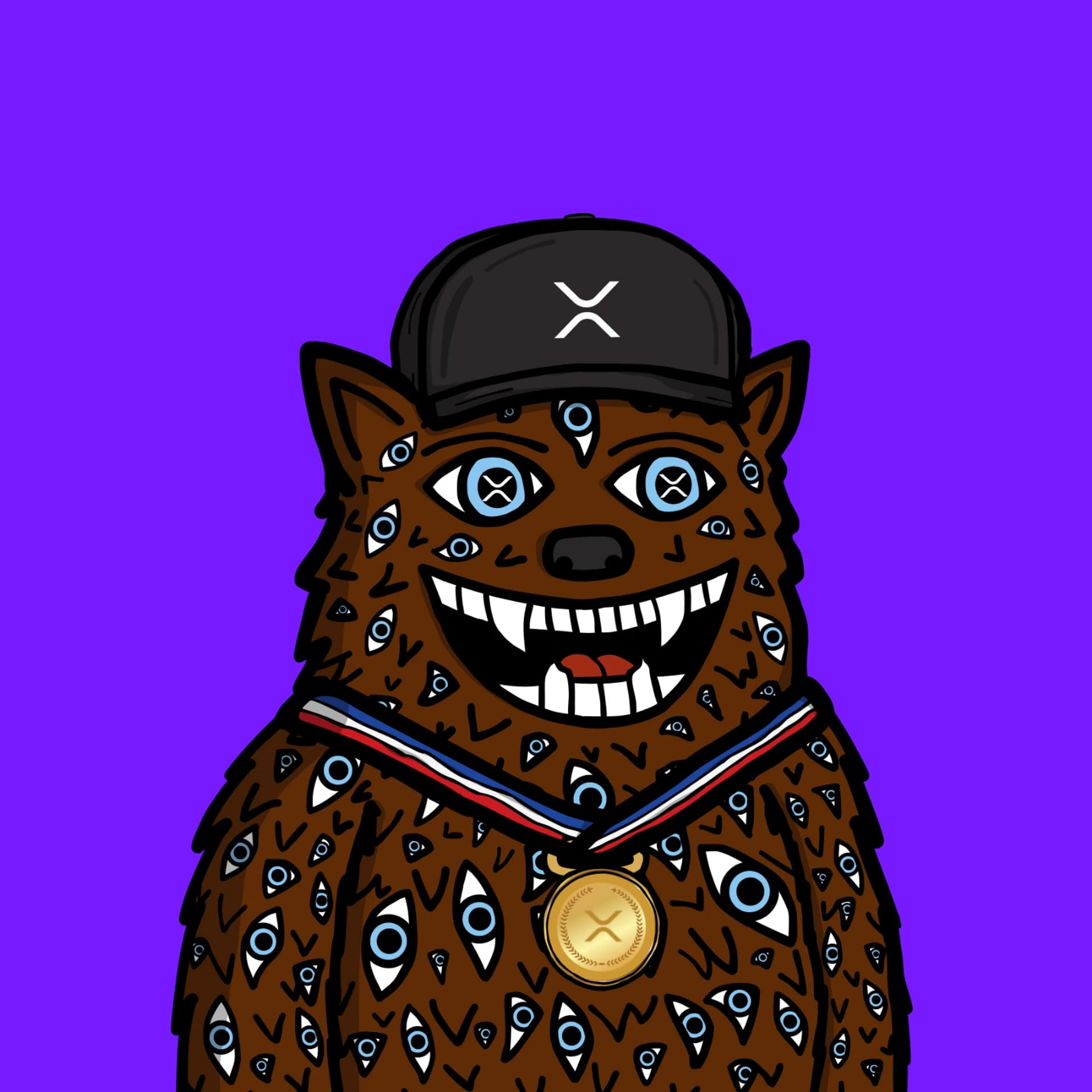 Fuzzy astronaut NFT art