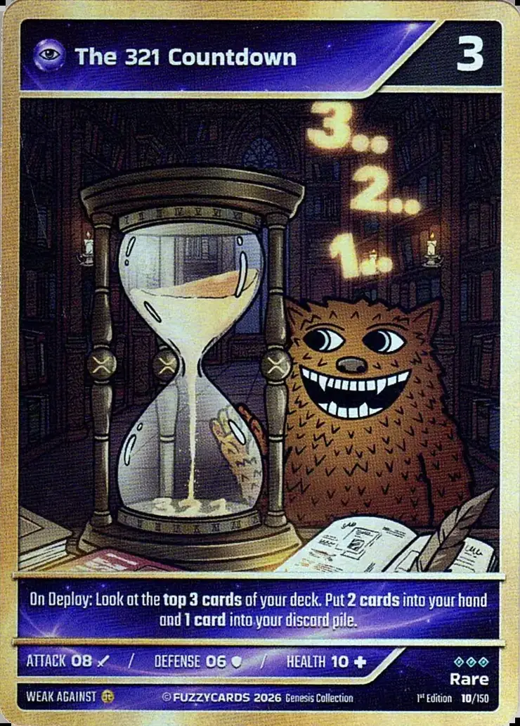 The 321 Countdown card