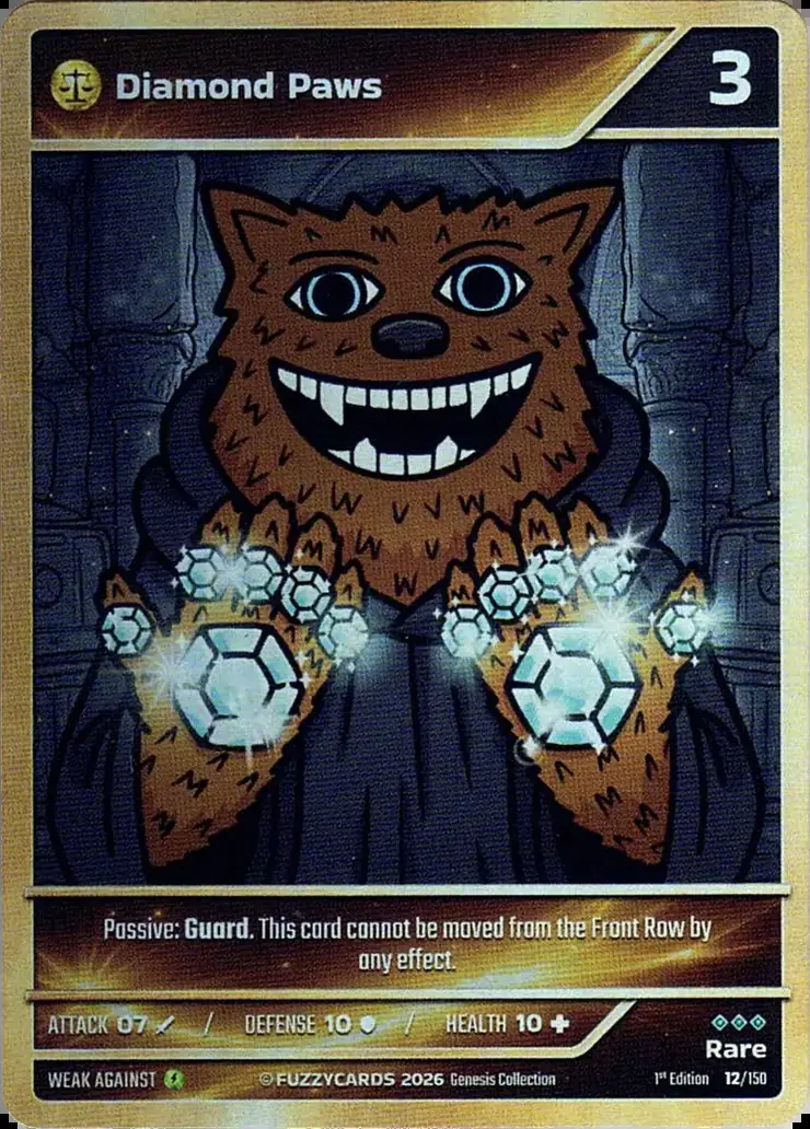 Diamond Paws card