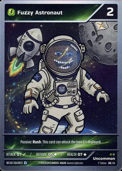 Fuzzy Astronaut card