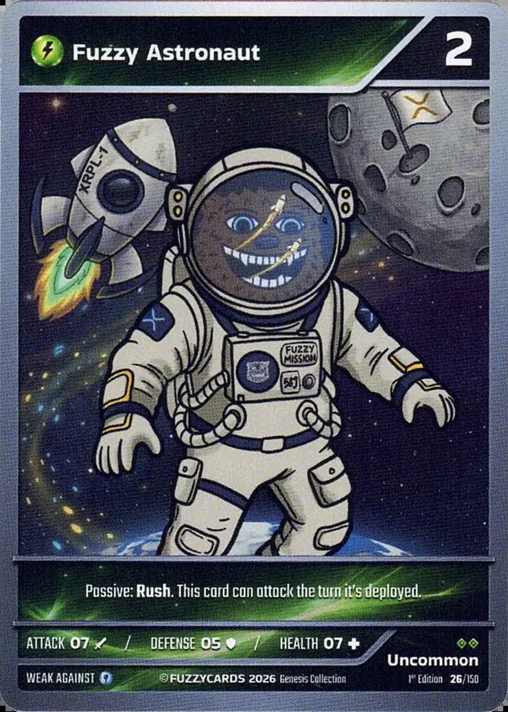 Fuzzy Astronaut card