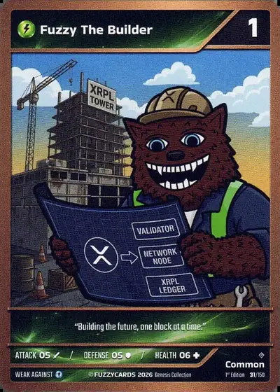 Fuzzy The Builder card