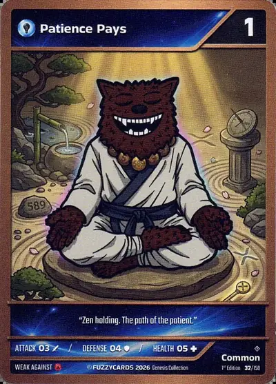 Patience Pays card