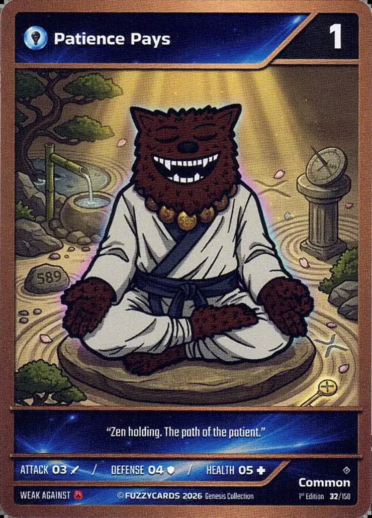 Patience Pays card