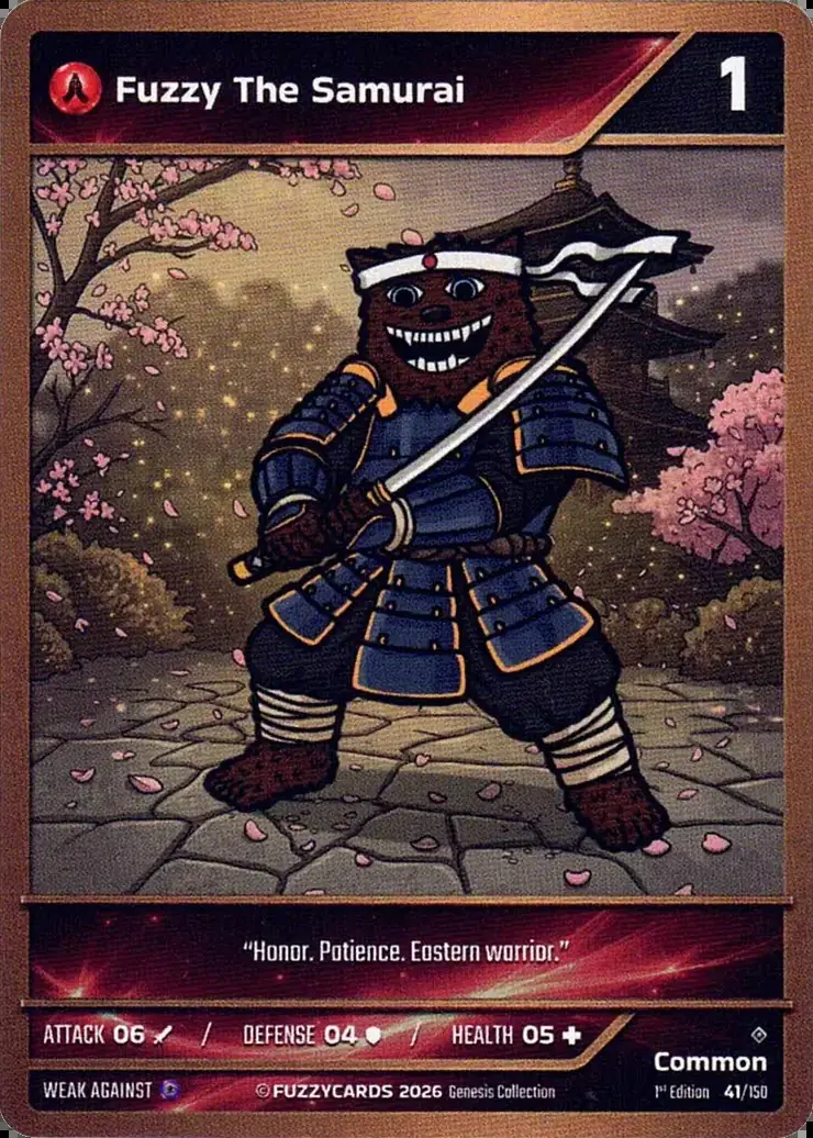 Fuzzy The Samurai card