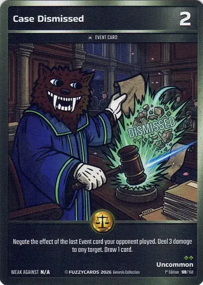 Case Dismissed card