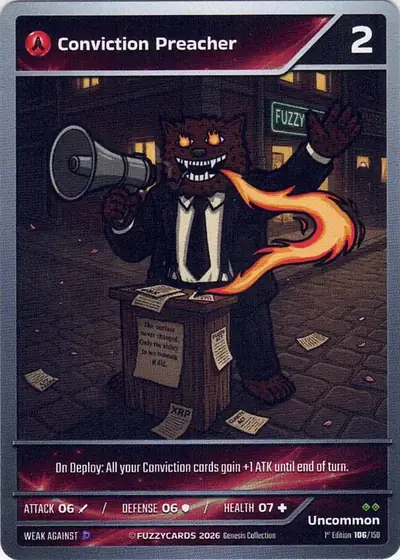 Conviction Preacher card