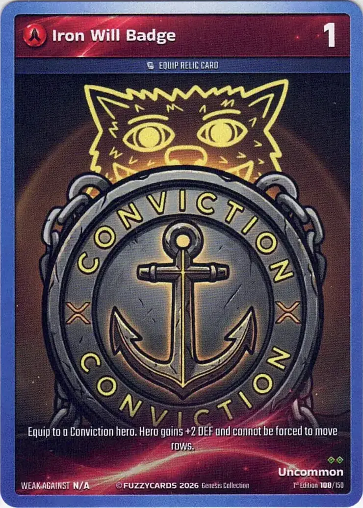 Iron Will Badge card