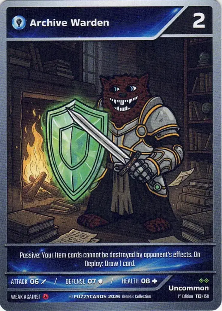 Archive Warden card