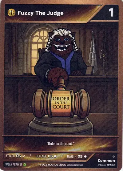 Fuzzy The Judge card