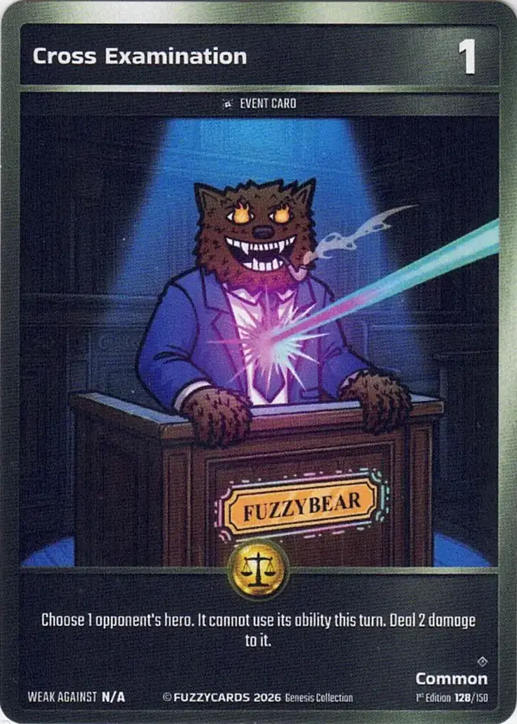 Cross Examination card