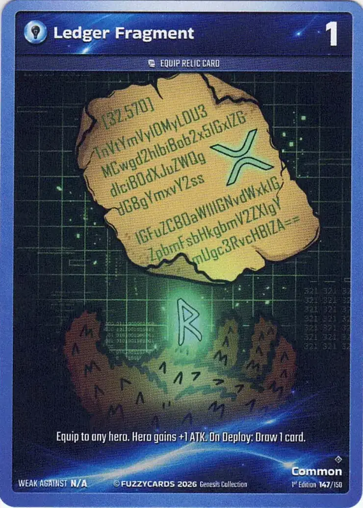 Ledger Fragment card